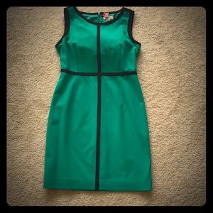 Green Calvin Klein sheath dress